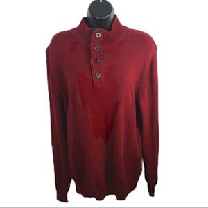 British khaki Red quarter zip jacket sweater